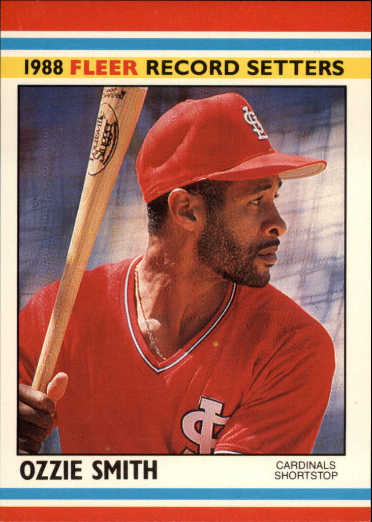 1988 Fleer Record Setters Baseball Cards       038      Ozzie Smith